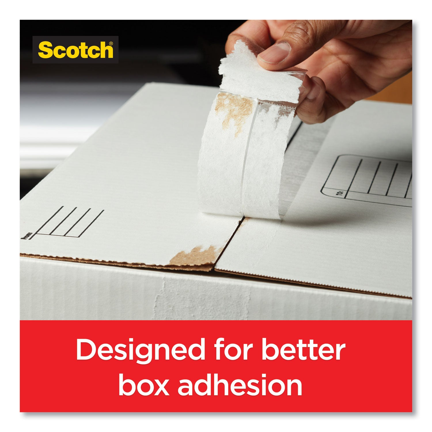 Scotch Box Lock Shipping Packaging Tape with Dispenser, 3" Core, 1.88" x 54.6 yds, Clear, 4/Pack (39504RD)