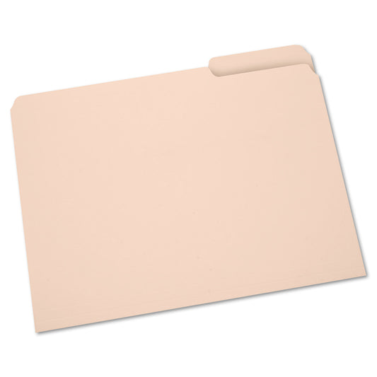 AbilityOne 7530002822507, SKILCRAFT Manila File Folder, 1/3-Cut Tabs: Assorted, Letter Size, 0.75" Expansion, Manila, 100/Box