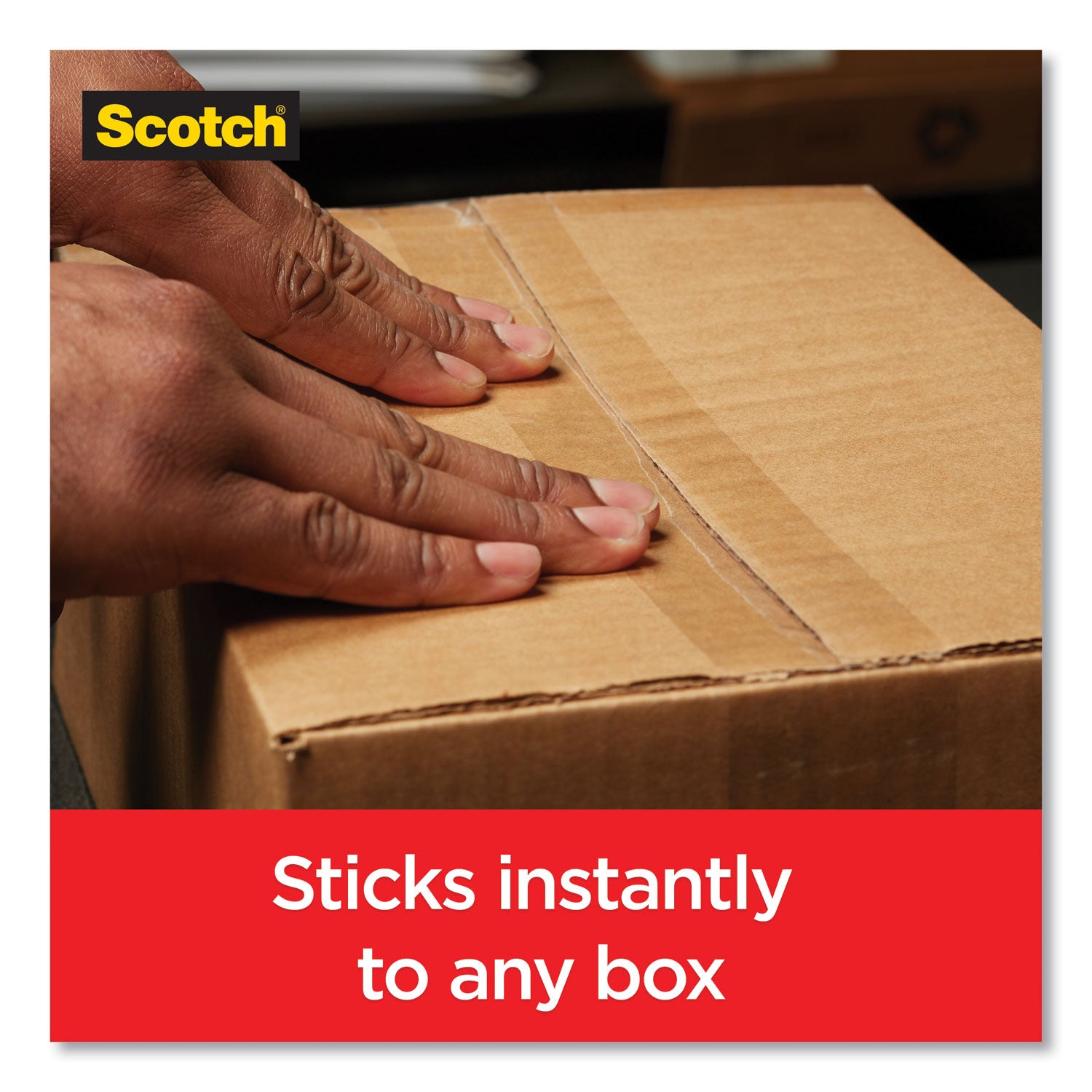 Scotch Box Lock Shipping Packaging Tape, 1.5" Core with Dispenser, 1.88" x 22.2 yds, Clear, 6/Pack (1956)