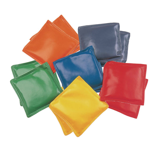 Champion Sports Bean Bag Set, Vinyl, 4", Assorted Colors, 12/Box (MBB4SET)