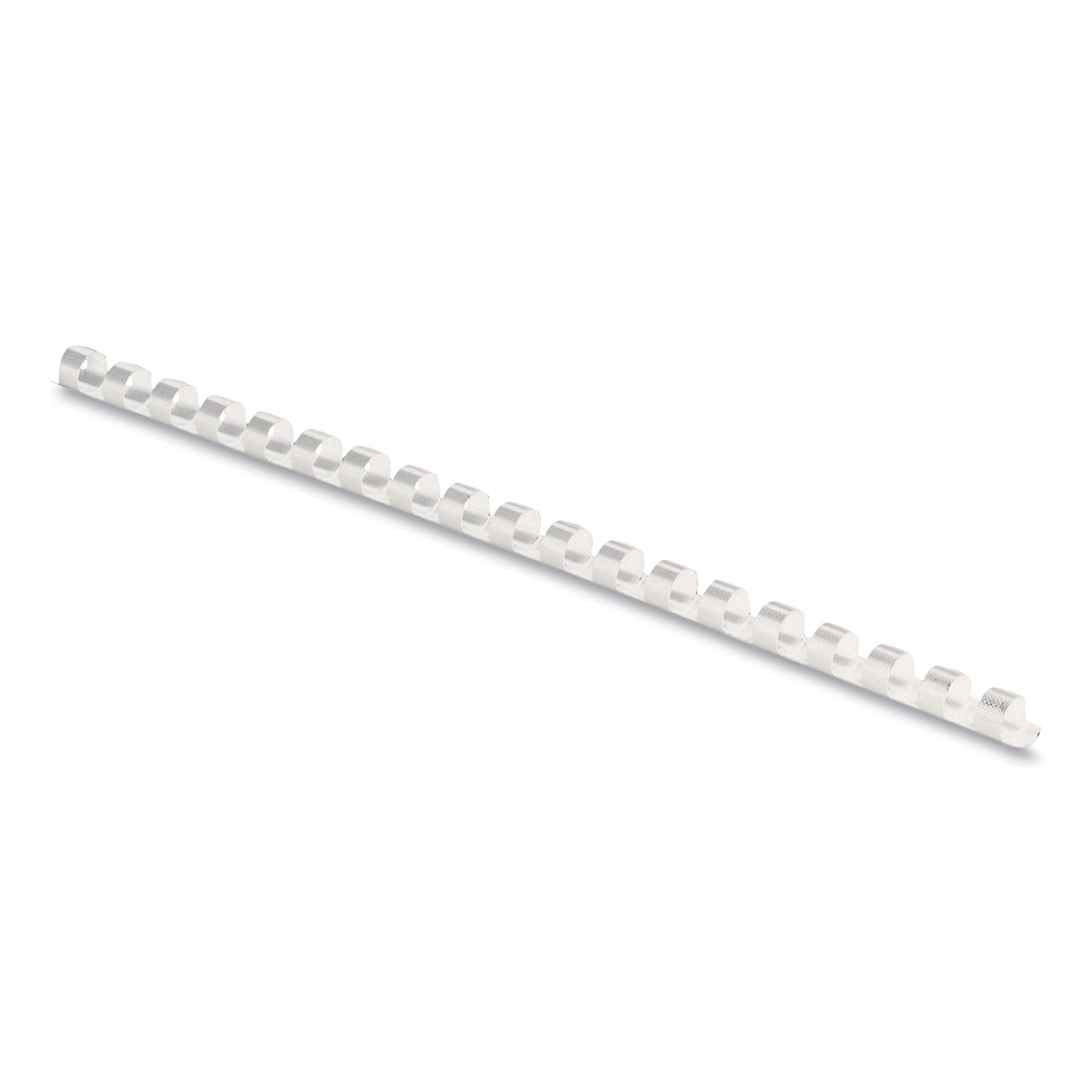 Fellowes Plastic Comb Bindings, 1/4" Diameter, 20 Sheet Capacity, White, 100/Pack (52370)