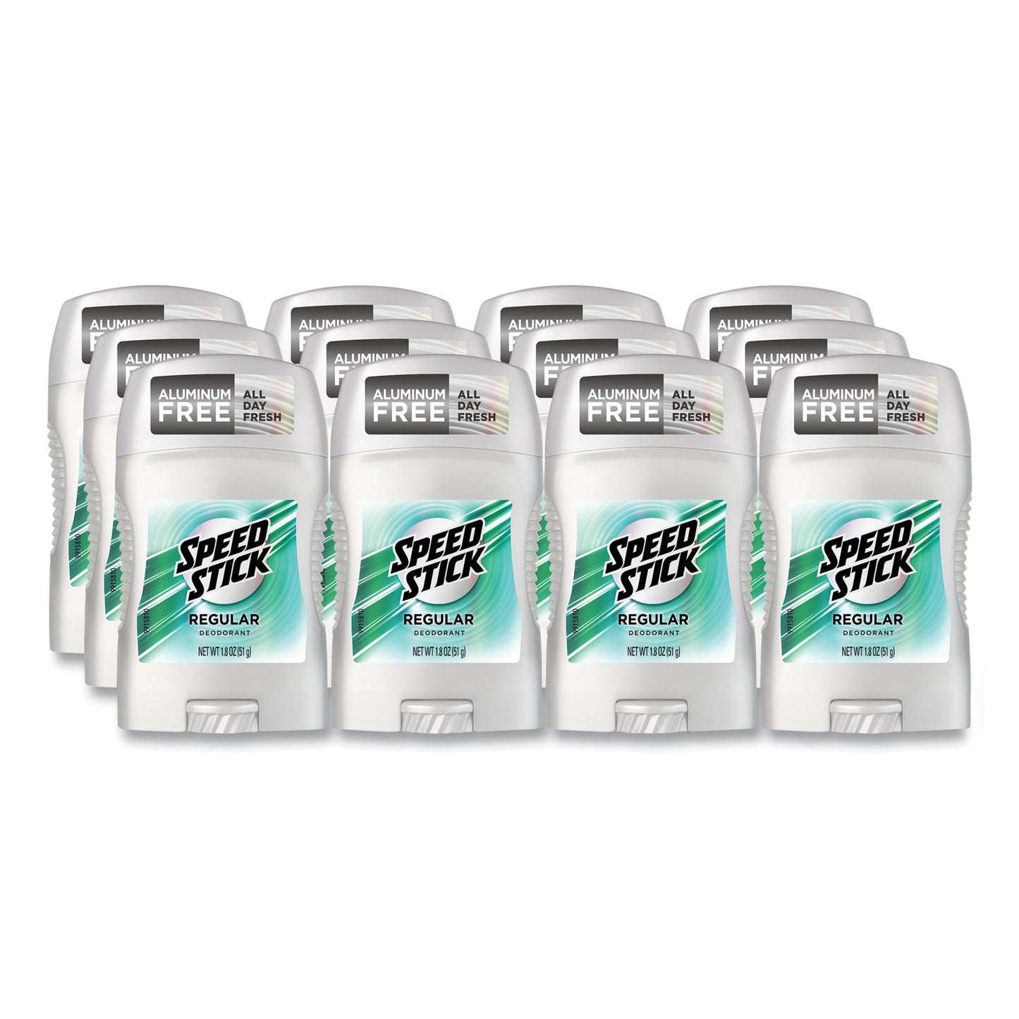 Speed Stick Deodorant, Regular Scent, 1.8 oz, White, 12/Carton (94020)