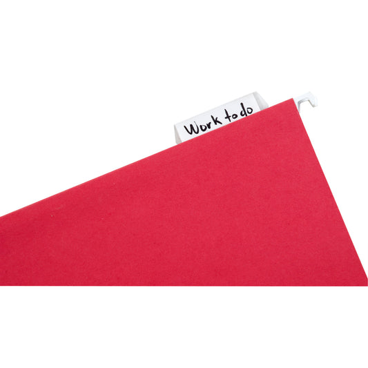 AbilityOne 7530013649500, SKILCRAFT Hanging File Folder, Letter Size, 1/5-Cut Tabs, Red, 25/Box