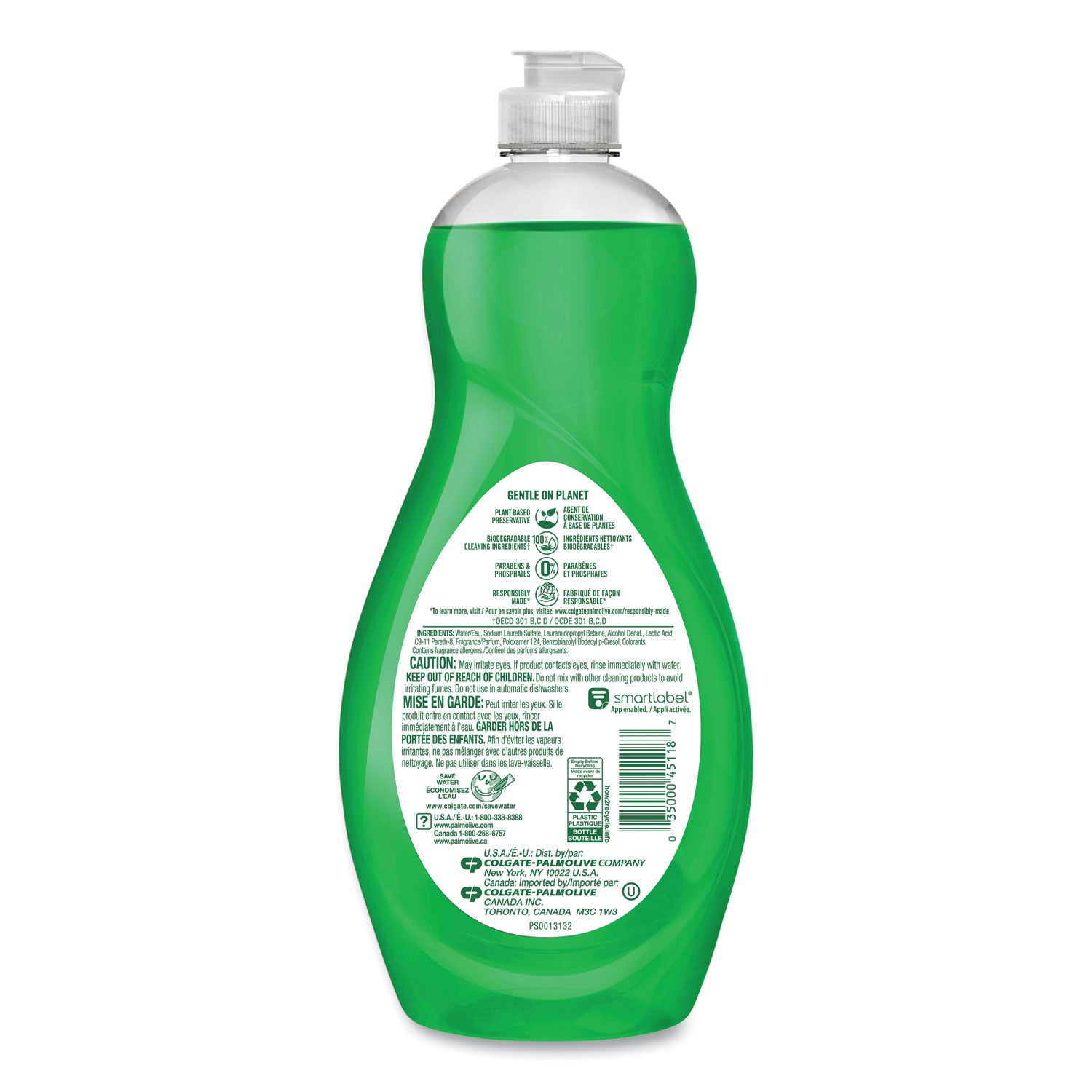 Ultra Palmolive Dishwashing Liquid, Ultra Strength, Original Scent, 20 oz Bottle, 9/Ctn (45118)