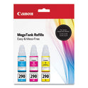 Canon 1596C005 (GI-290) Ink, Cyan/Magenta/Yellow, 3/Pack