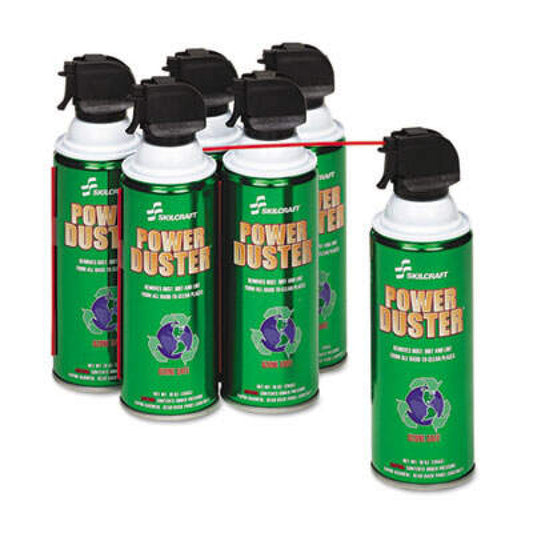 AbilityOne 7930013982473, Power Duster, Ozone Safe, 10 oz Can, 6 Per Box