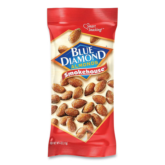 BlueDiamond Smokehouse Flavored Almonds, 4 oz Bag, 12 Bags/Box (BLU09918)