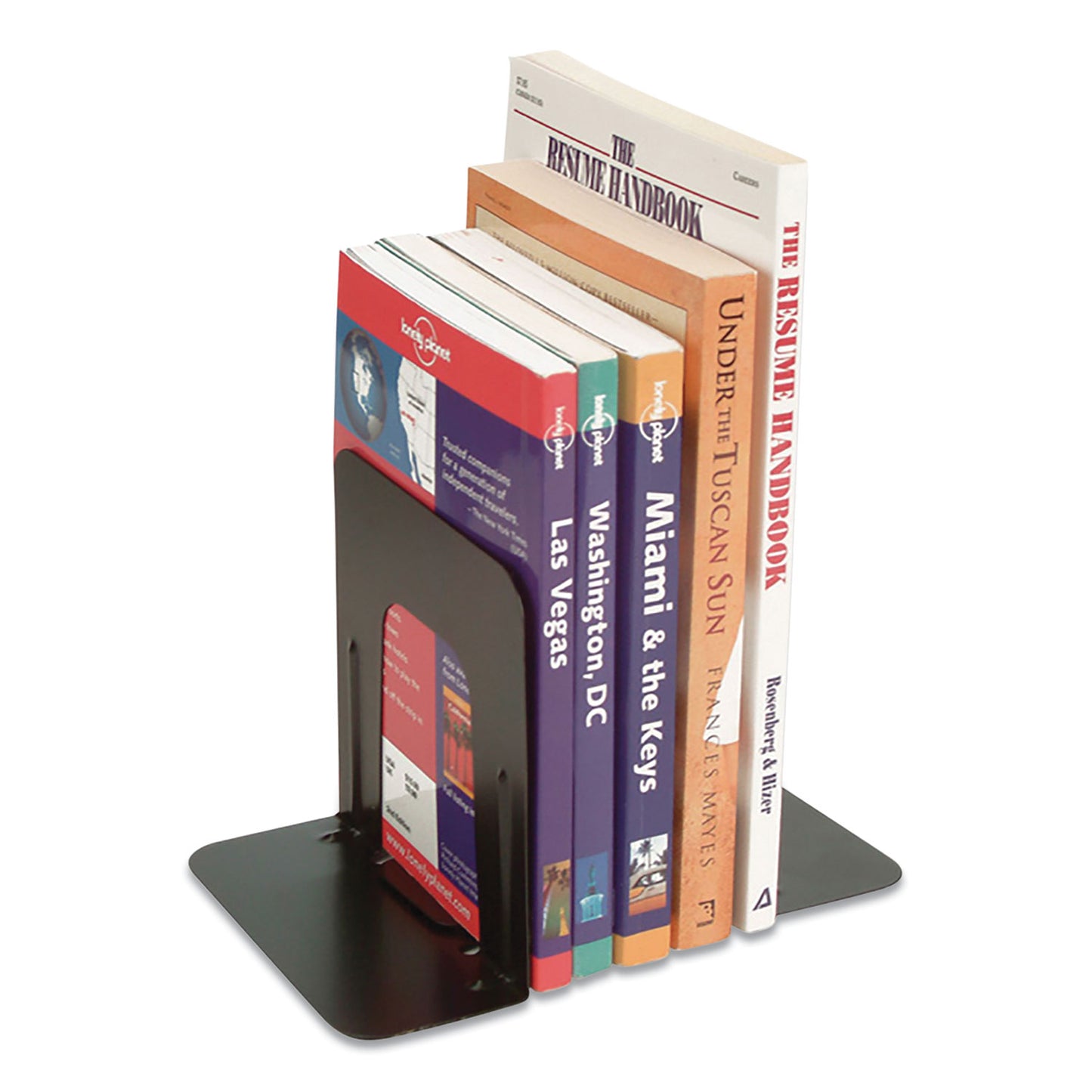 Officemate Steel Bookends, Nonskid, 5.88 x 8.25 x 9, Black, 1 Pair (93051)