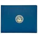 AbilityOne 7510004822994, SKILCRAFT Award Certificate Binder, 8.5 x 11, Navy Seal, Blue/Gold