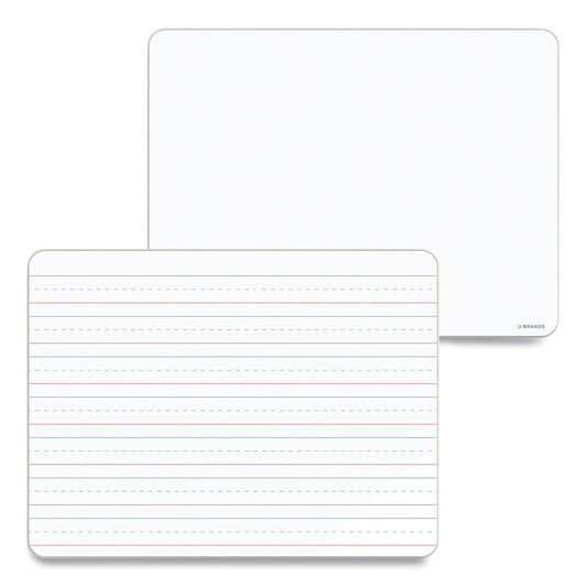 U Brands Double-Sided Dry Erase Lap Board, 12 x 9, White Surface, 10/Pack (483U0001)