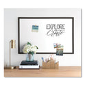 U Brands Magnetic Dry Erase Board with Wood Frame, 35 x 23, White Surface, Black Frame (311U0001)