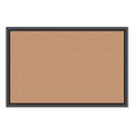 U Brands Cork Bulletin Board, 35 x 23, Tan Surface, Black Frame (301U0001)