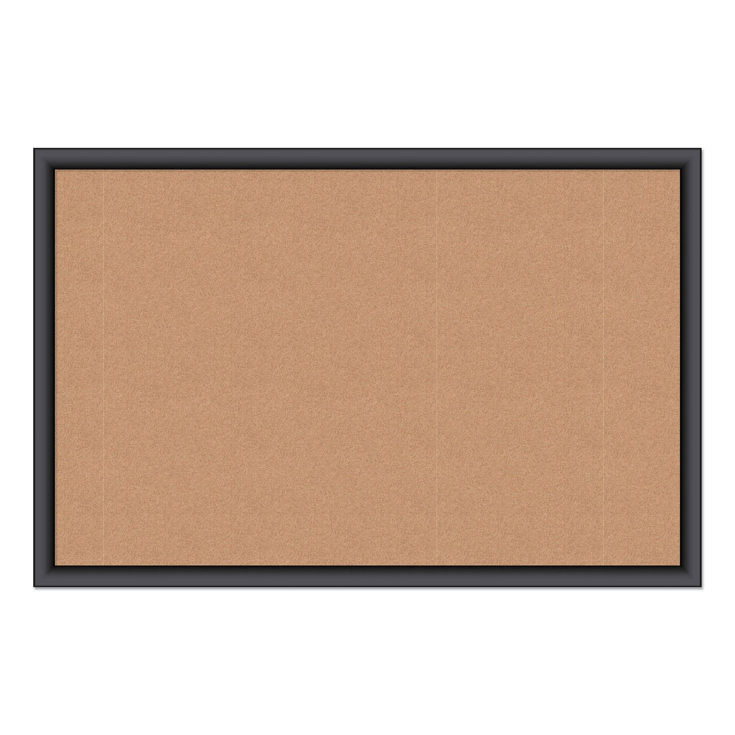 U Brands Cork Bulletin Board, 35 x 23, Tan Surface, Black Frame (301U0001)