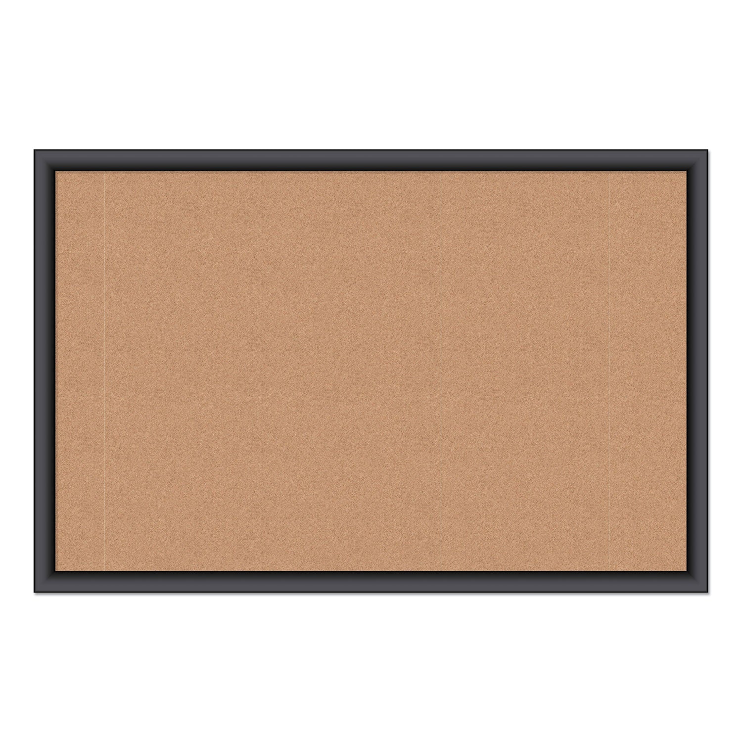 U Brands Cork Bulletin Board, 35 x 23, Tan Surface, Black Frame (301U0001)