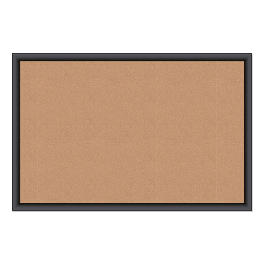 U Brands Cork Bulletin Board, 35 x 23, Tan Surface, Black Frame (301U0001)