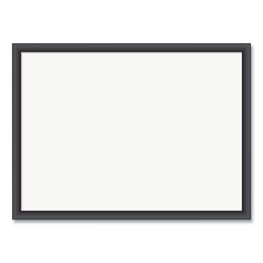 U Brands Magnetic Dry Erase Board with Wood Frame, 23 x 17, White Surface, Black Frame (307U0001)