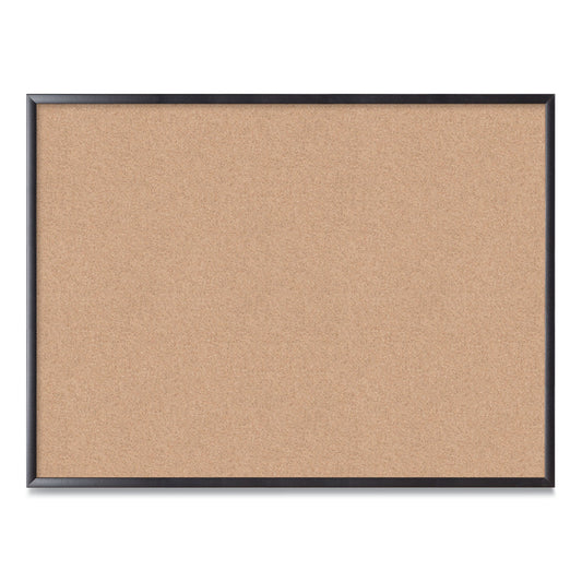 U Brands Cork Bulletin Board, 47 x 35, Tan Surface, Black Frame (2876U0001)