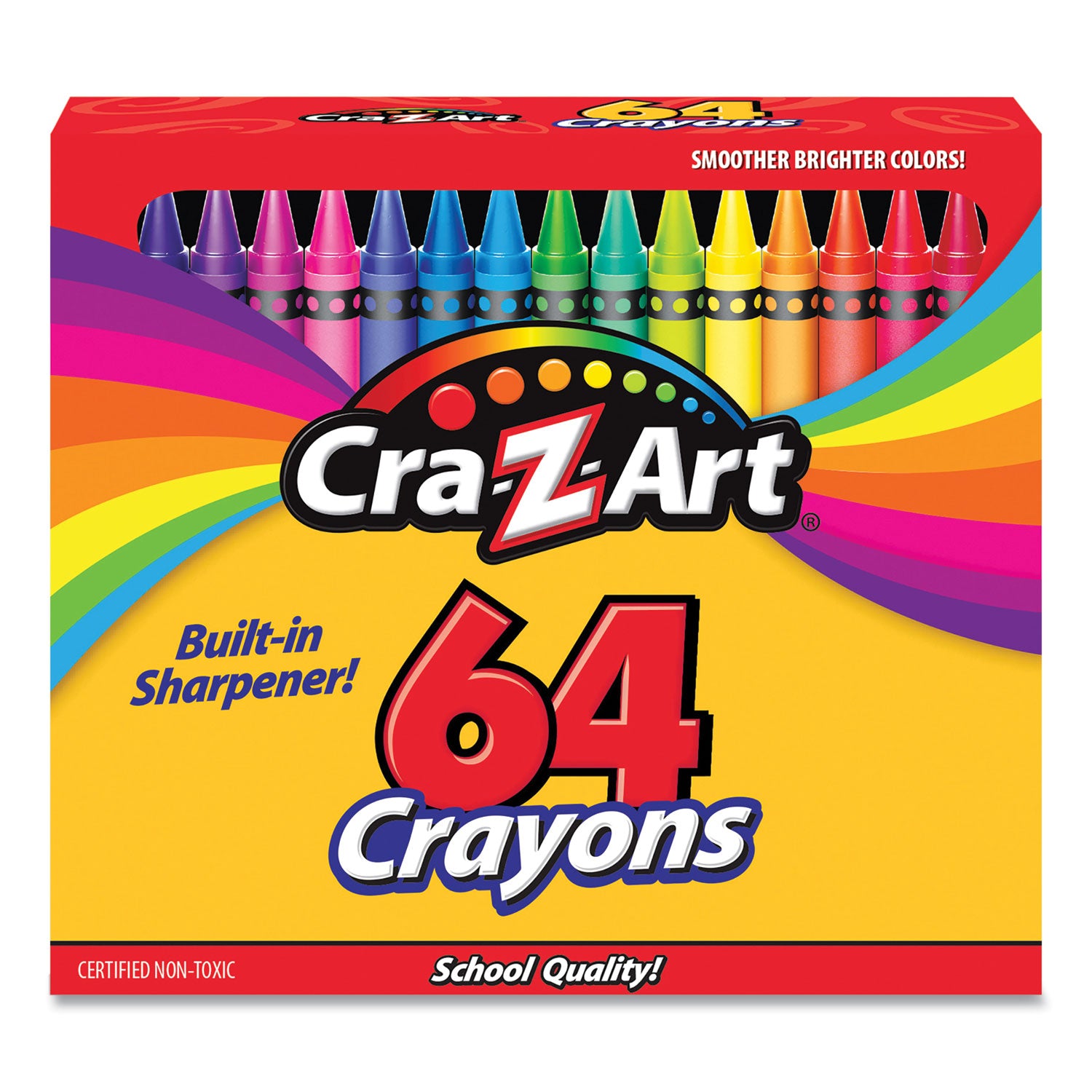 Cra-Z-Art Crayons, 64 Assorted Colors, 64/Pack (10202WM16)