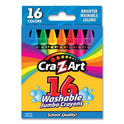 Cra-Z-Art Washable Jumbo Crayons, 16 Assorted Colors, 16/Pack (1020448)