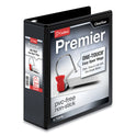 Cardinal Premier Easy Open ClearVue Locking Slant-D Ring Binder, 3 Rings, 3" Capacity, 11 x 8.5, Black (10331)