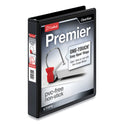 Cardinal Premier Easy Open ClearVue Locking Slant-D Ring Binder, 3 Rings, 1" Capacity, 11 x 8.5, Black (10301)