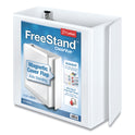 Cardinal FreeStand Easy Open Locking Slant-D Ring Binder, 3 Rings, 5" Capacity, 11 x 8.5, White (43150)