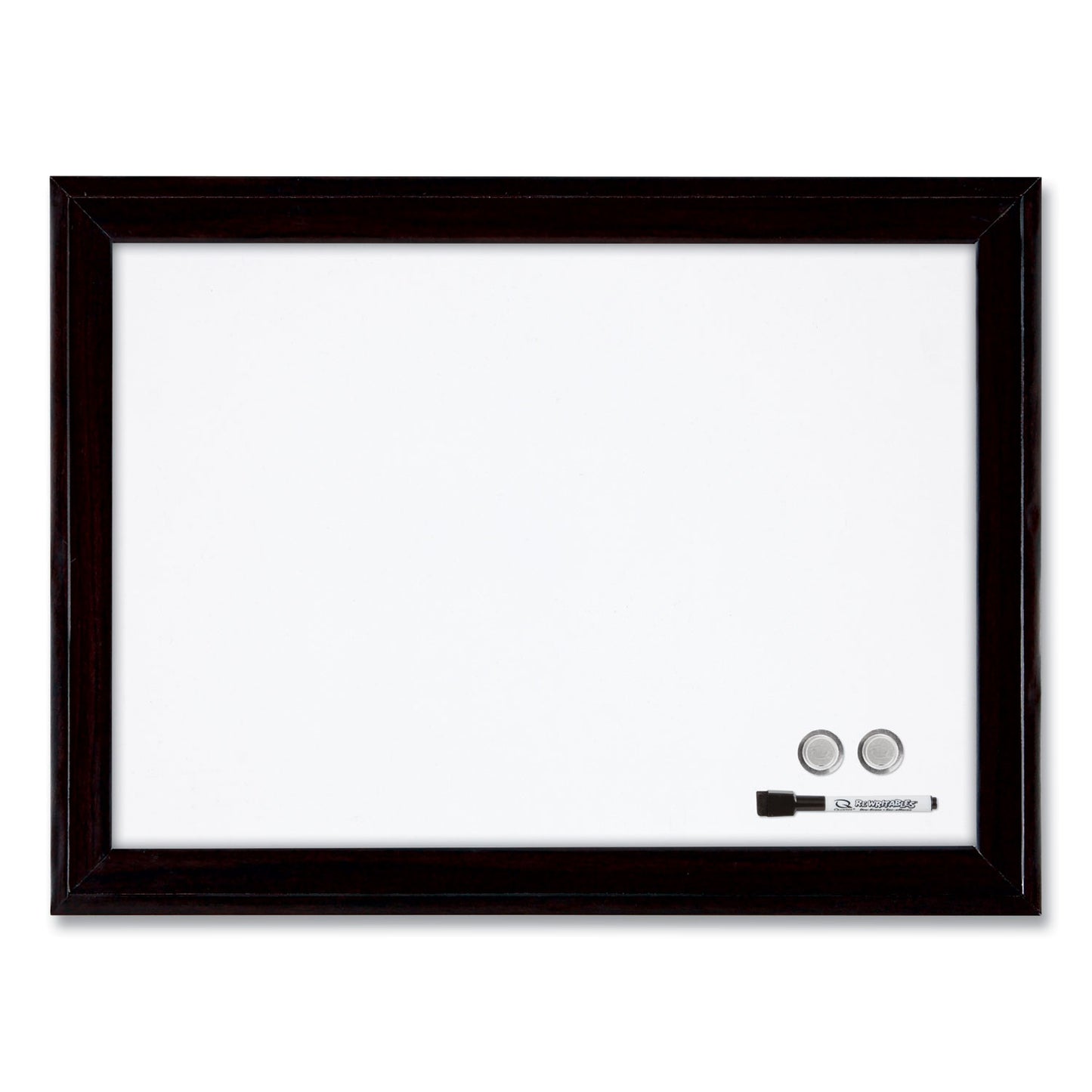 Quartet Home Decor Magnetic Dry Erase Board, 23 x 17, White Surface, Black Wood Frame (79282)