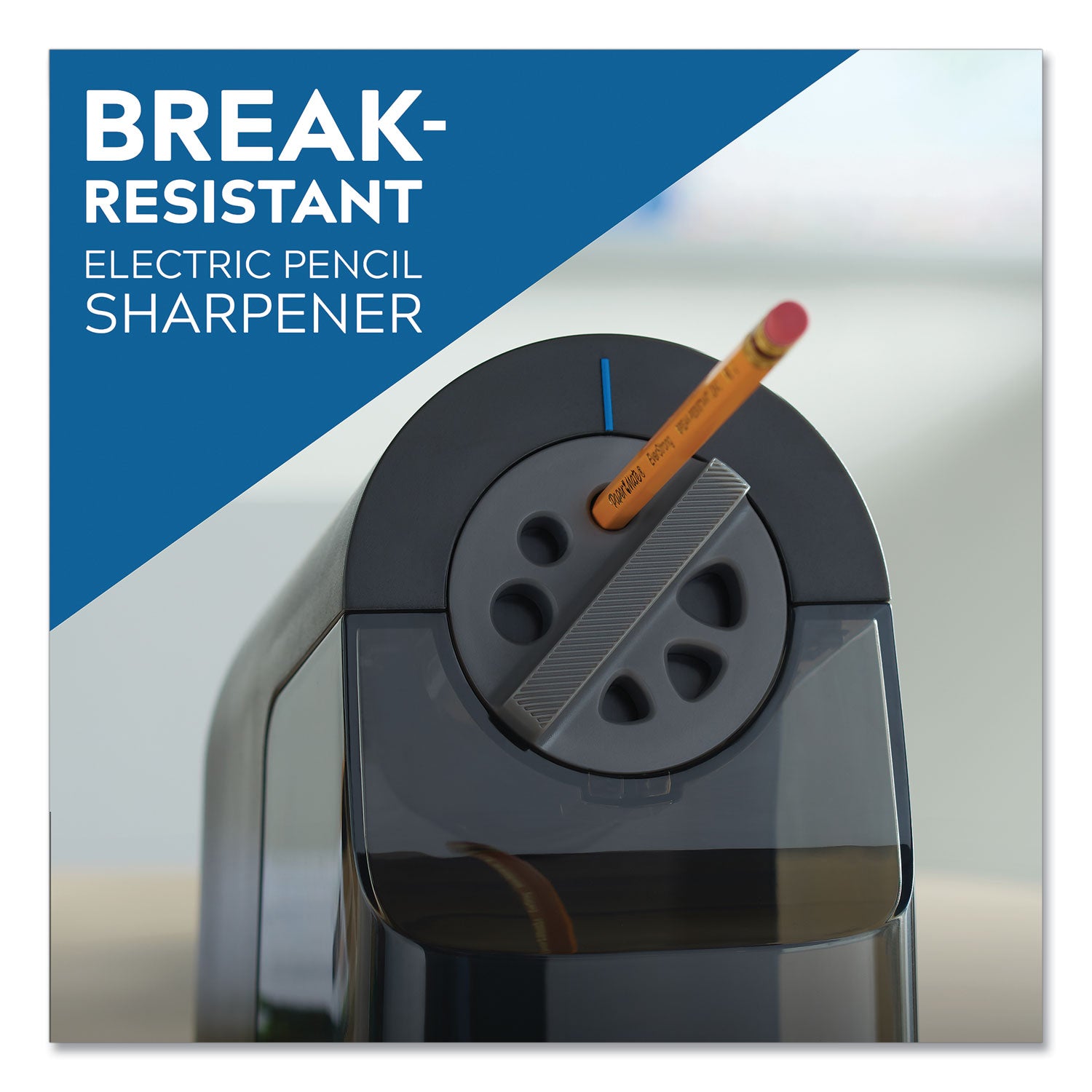 X-ACTO Model 1670 School Pro Classroom Electric Pencil Sharpener, AC-Powered, 4 x 7.5 x 7.5, Black/Gray/Smoke (1670X)