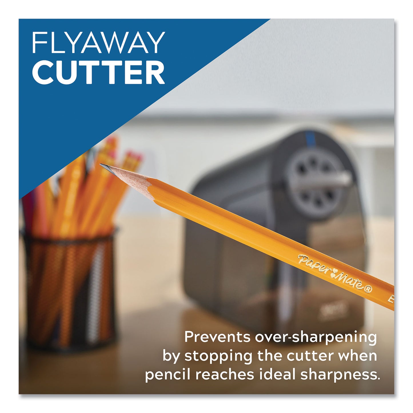 X-ACTO Model 1670 School Pro Classroom Electric Pencil Sharpener, AC-Powered, 4 x 7.5 x 7.5, Black/Gray/Smoke (1670X)