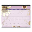 AT-A-GLANCE Paper Flowers Desk Pad, Floral Artwork, 22 x 17, Black Binding, Clear Corners, 12-Month (Jan to Dec): 2025 (5035)