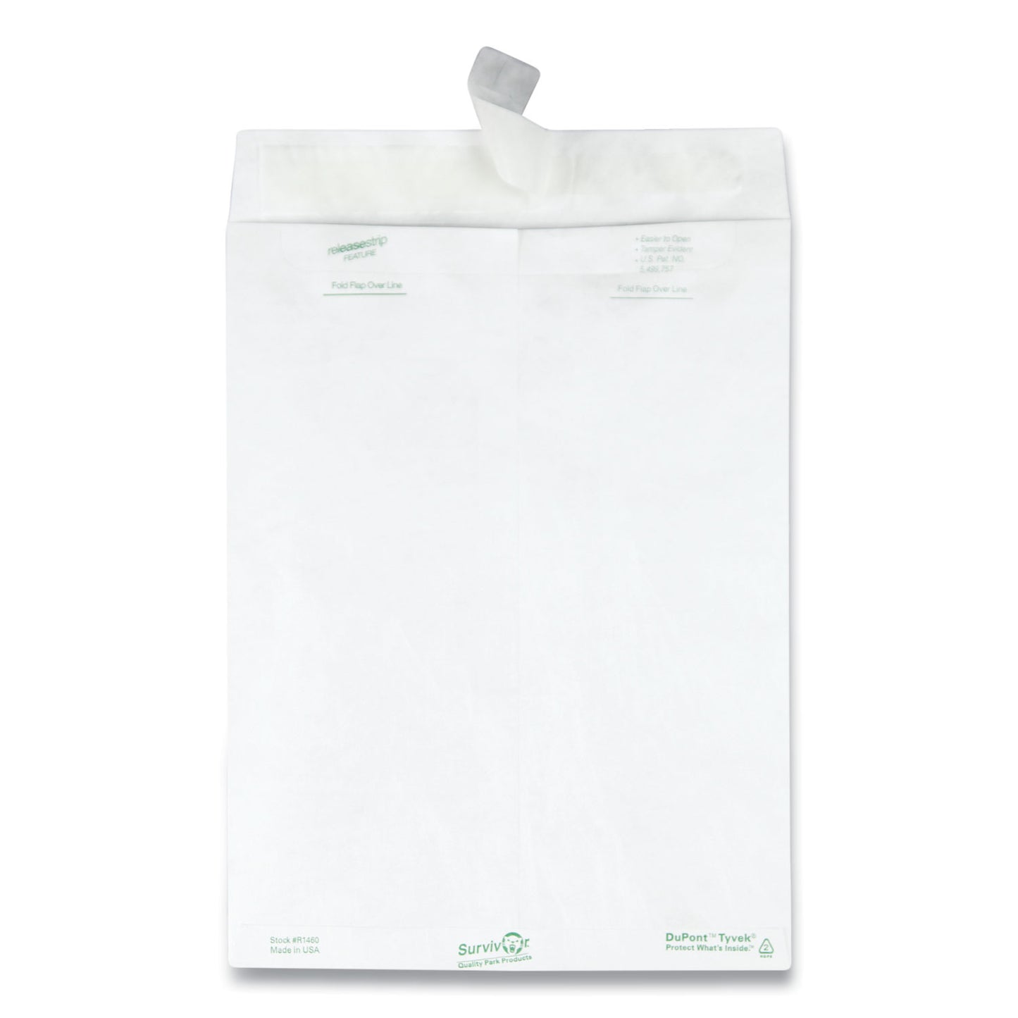 Survivor Lightweight 14 lb Tyvek Catalog Mailers, #10 1/2, Square Flap, Redi-Strip Adhesive Closure, 9 x 12, White, 100/Box (R1460)