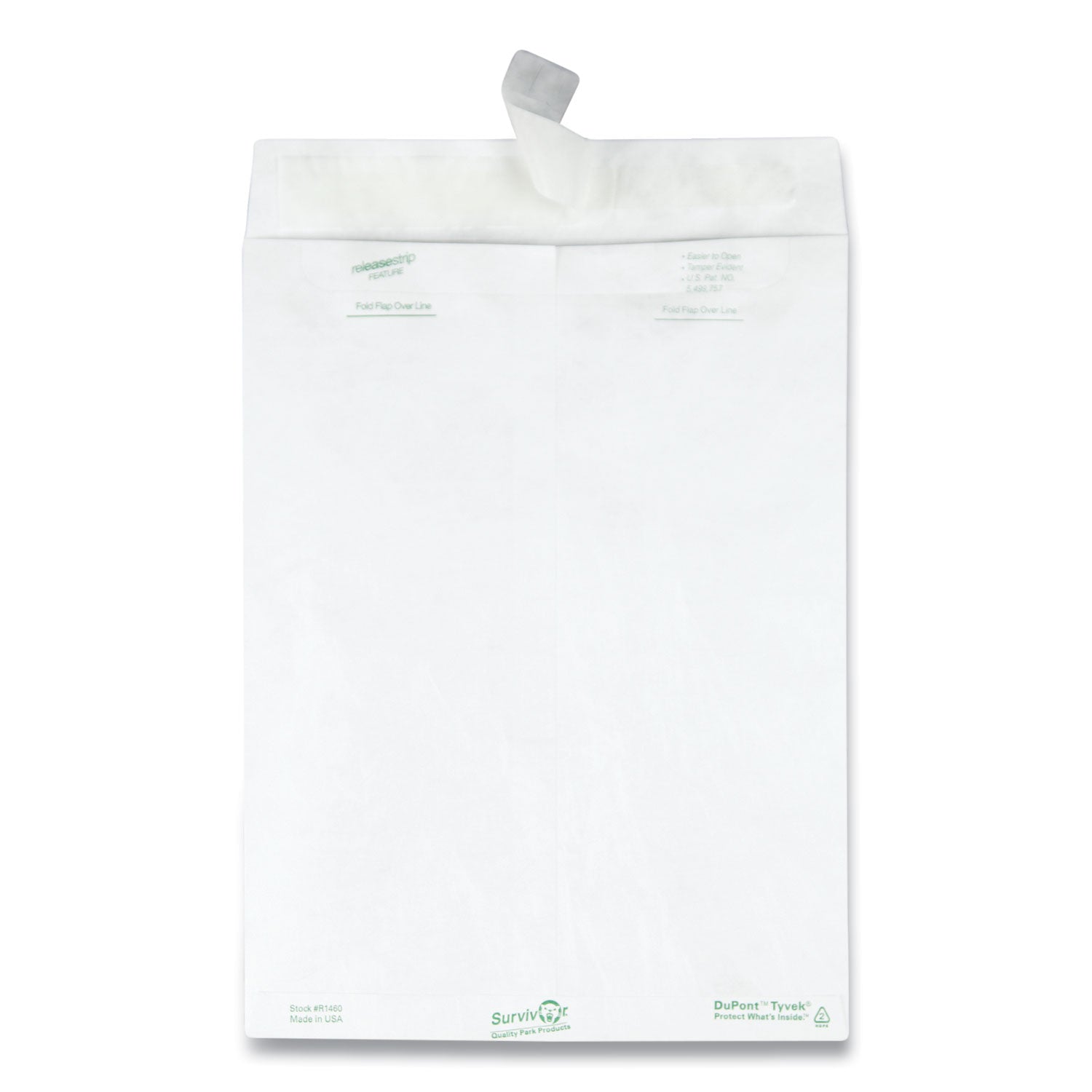 Survivor Lightweight 14 lb Tyvek Catalog Mailers, #10 1/2, Square Flap, Redi-Strip Adhesive Closure, 9 x 12, White, 100/Box (R1460)