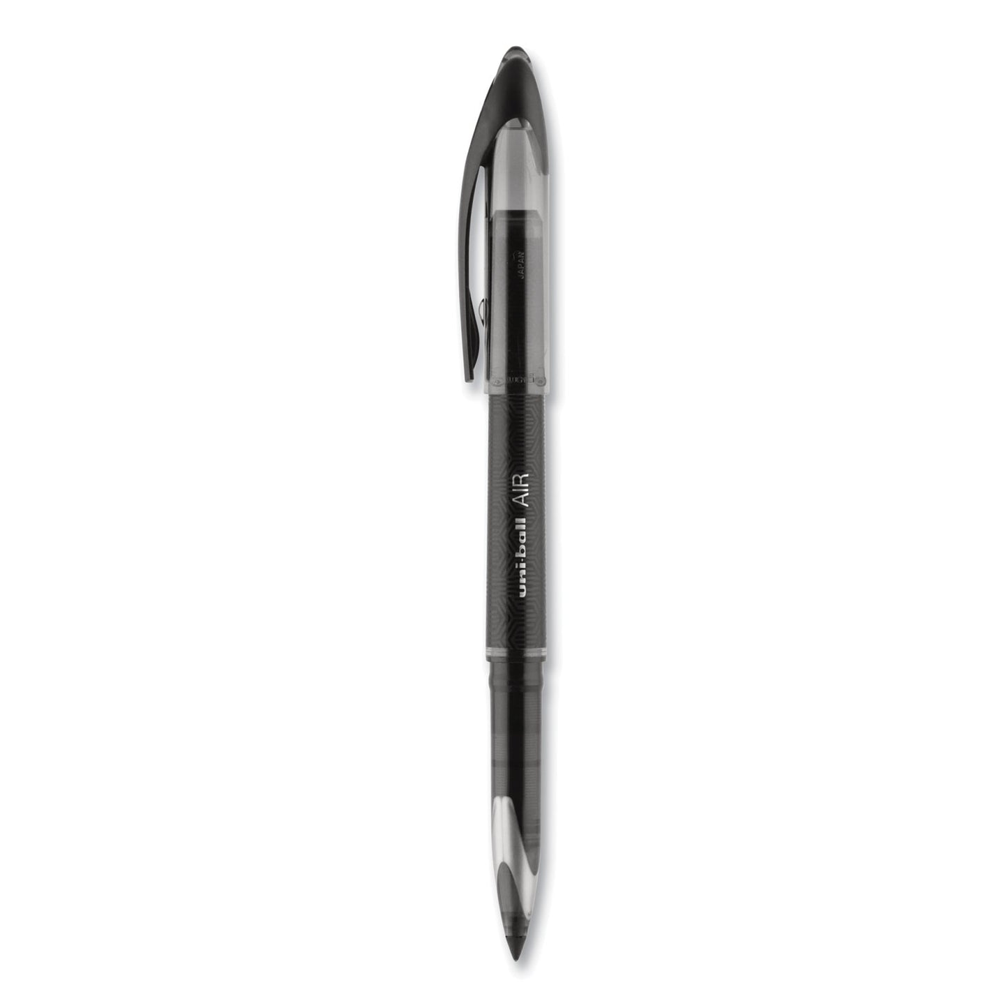 uni-ball AIR Porous Gel Pen, Stick, Medium 0.7 mm, Black Ink, Black Barrel, 3/Pack (1926808)