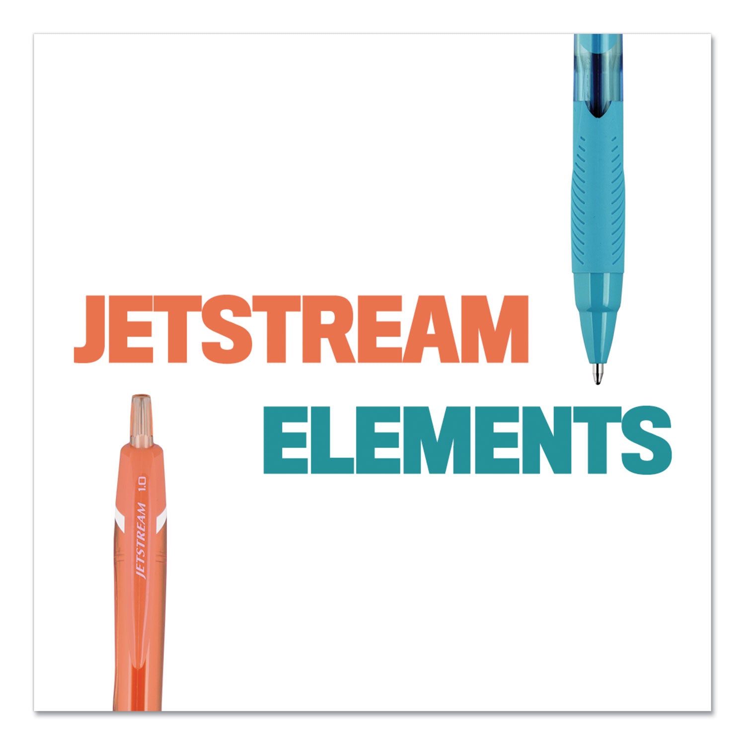 uni-ball Jetstream Elements Hybrid Gel Pen, Retractable, Medium 1 mm, Assorted Ink and Barrel Colors, 5/Pack (70138)