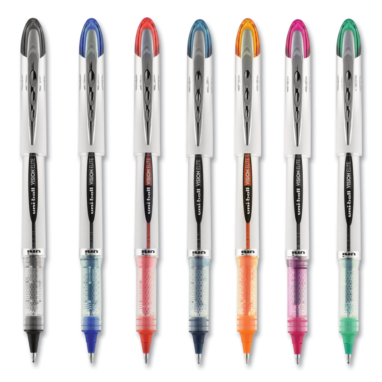 uni-ball VISION ELITE Hybrid Gel Pen, Stick, Bold 0.8 mm, Assorted Ink and Barrel Colors, 8/Pack (90199PP)