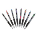 uni-ball Signo 207 Gel Pen, Retractable, Medium 0.7 mm, Blue Ink, Smoke/Black/Blue Barrel, 4/Pack (45532PP)