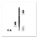 uni-ball AIR Porous Gel Pen, Stick, Medium 0.7 mm, Black Ink, Black Barrel, 3/Pack (1926808)