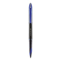 uni-ball AIR Porous Gel Pen, Stick, Medium 0.7 mm, Blue Ink, Black/Blue Barrel, 3/Pack (1926810)