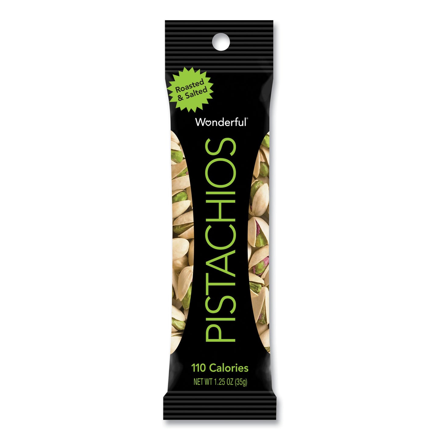 Paramount Farms Wonderful Pistachios, Salt and Pepper, 1.25 oz Pack, 12/Box (091842A25S)