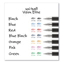 uni-ball VISION ELITE Hybrid Gel Pen, Stick, Bold 0.8 mm, Assorted Ink and Barrel Colors, 8/Pack (90199PP)