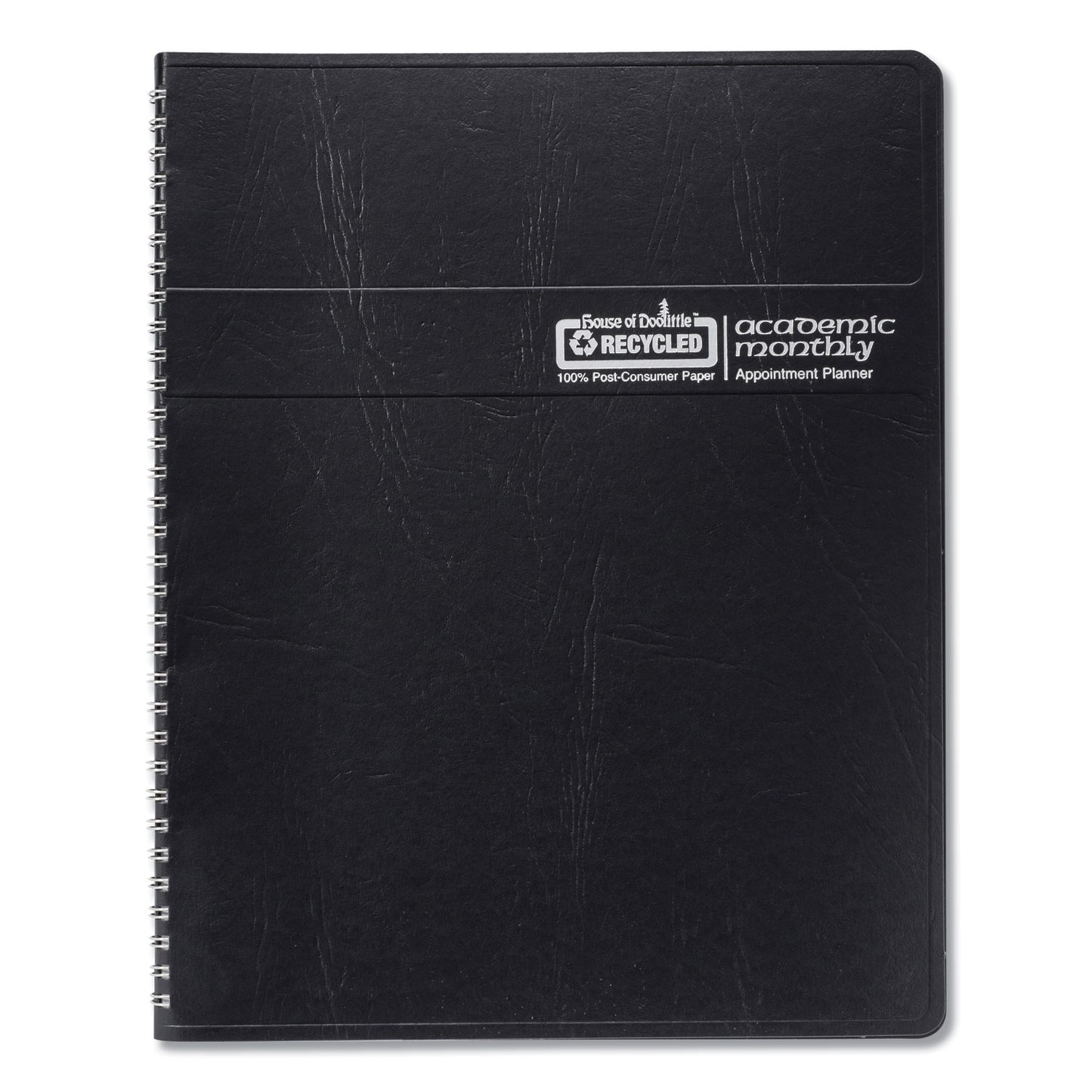 House of Doolittle Academic Year 14-Month Recycled Ruled Monthly Planner, 11 x 8.5, Black Cover, 14-Month (July to Aug): 2024 to 2025 (26502)