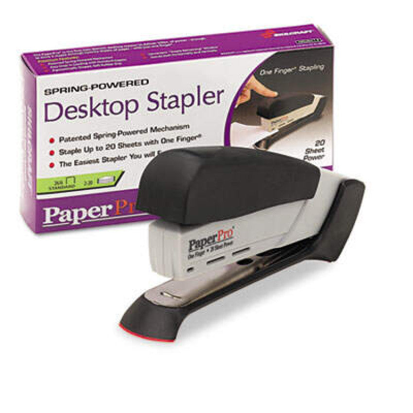 AbilityOne 7520015668648, SKILCRAFT Desktop Stapler, 20-Sheet Capacity, Black/Gray