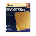 AbilityOne 7530006630031, SKILCRAFT Medium File Folder, Straight Tabs, Letter Size, 0.75" Expansion, Brown, 100/Box