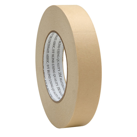 AbilityOne 7510006854963, SKILCRAFT Masking Tape, 3" Core, 1" x 60 yds, Beige