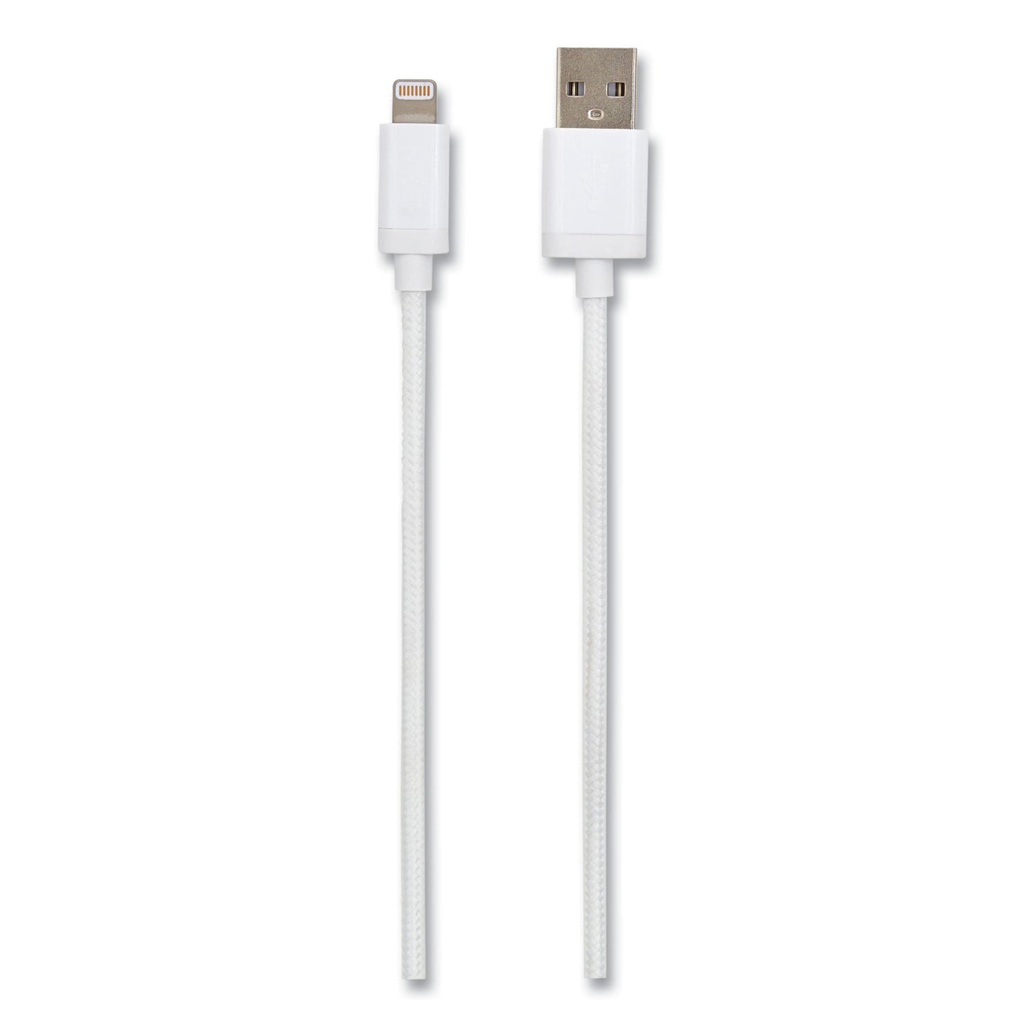 NXT Technologies Braided Apple Lightning Cable to USB-A Cable, 6 ft, White (24383997)