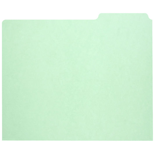 AbilityOne 7530009886515, SKILCRAFT File Guide Card, 3-Tab, 11.75 x 10, Light Green, 1 Set