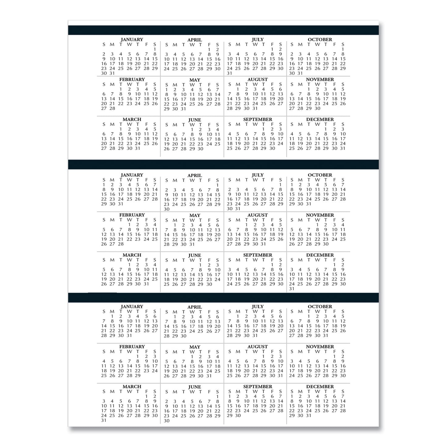 House of Doolittle Executive Series Four-Person Group Practice Daily Appointment Book, 11 x 8.5, Black Hard Cover, 12-Month (Jan to Dec): 2025 (28292)