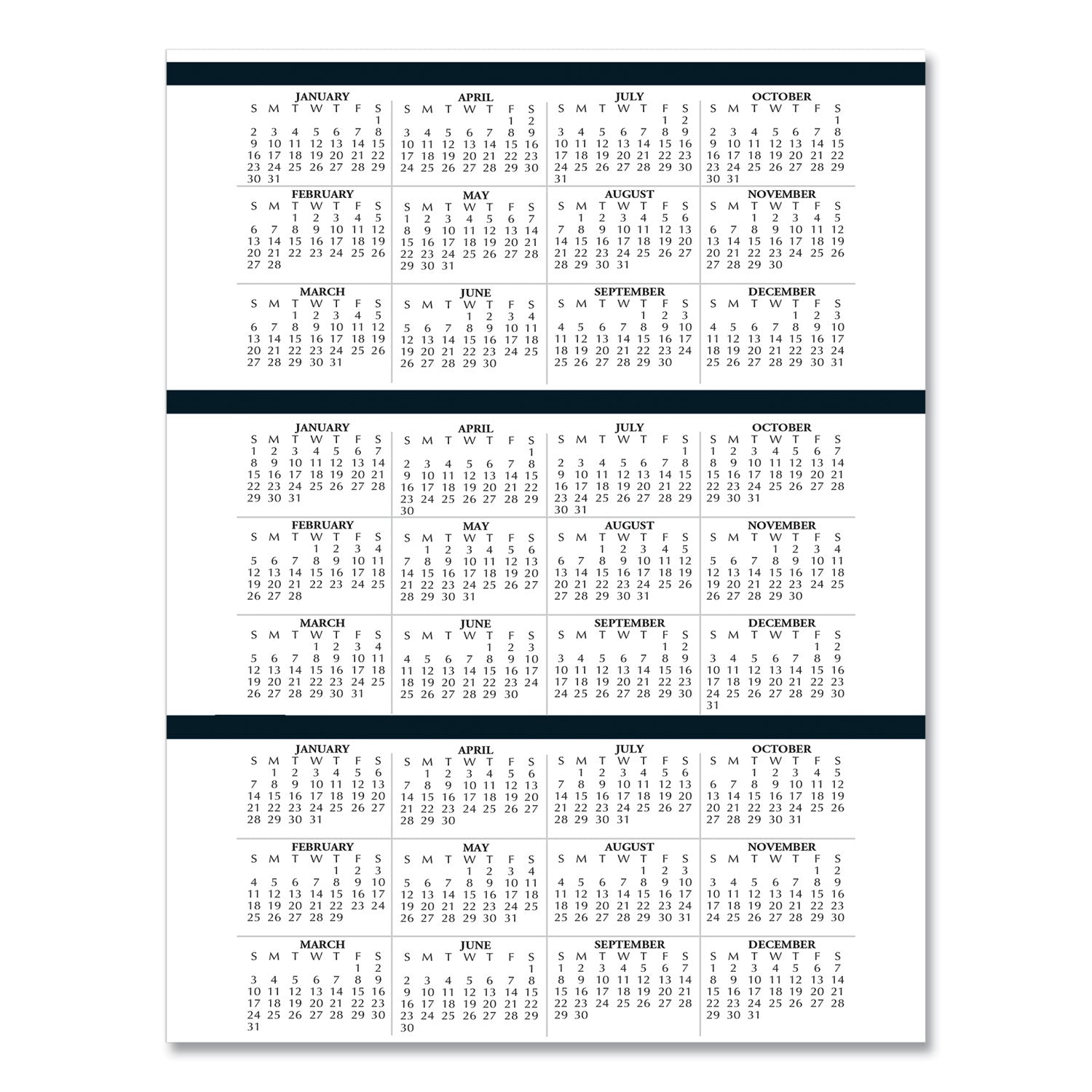 House of Doolittle Executive Series Four-Person Group Practice Daily Appointment Book, 11 x 8.5, Black Hard Cover, 12-Month (Jan to Dec): 2025 (28292)