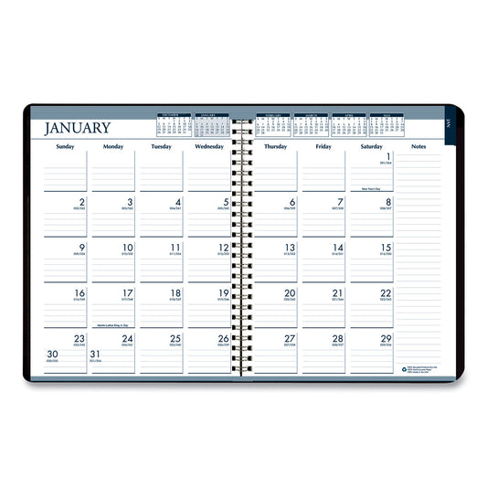 House of Doolittle Recycled Wirebound Weekly/Monthly Planner, 11 x 8.5, Black Cover, 12-Month (Jan to Dec): 2025 (28302)