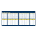 House of Doolittle Recycled Reversible Yearly Wall Planner, 60 x 26, White/Blue/Yellow Sheets, 12-Month (Jan to Dec): 2025 (3974)